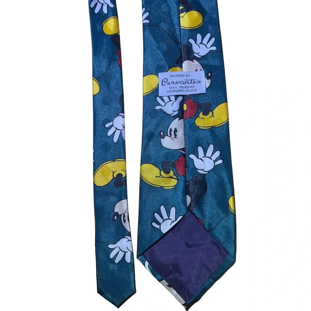 Disney Tie Designed By Cervantes Mickey Mouse Mens Necktie Green Tie Korea